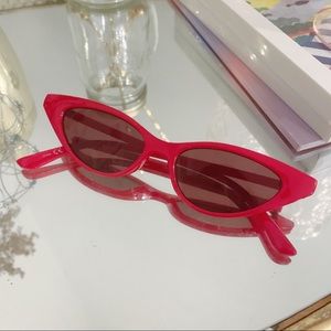 Red Slim Cat-eye Sunglasses